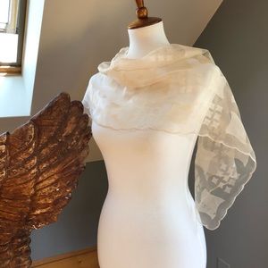 Vintage Trippy Geo Shapes Sheer Scarf